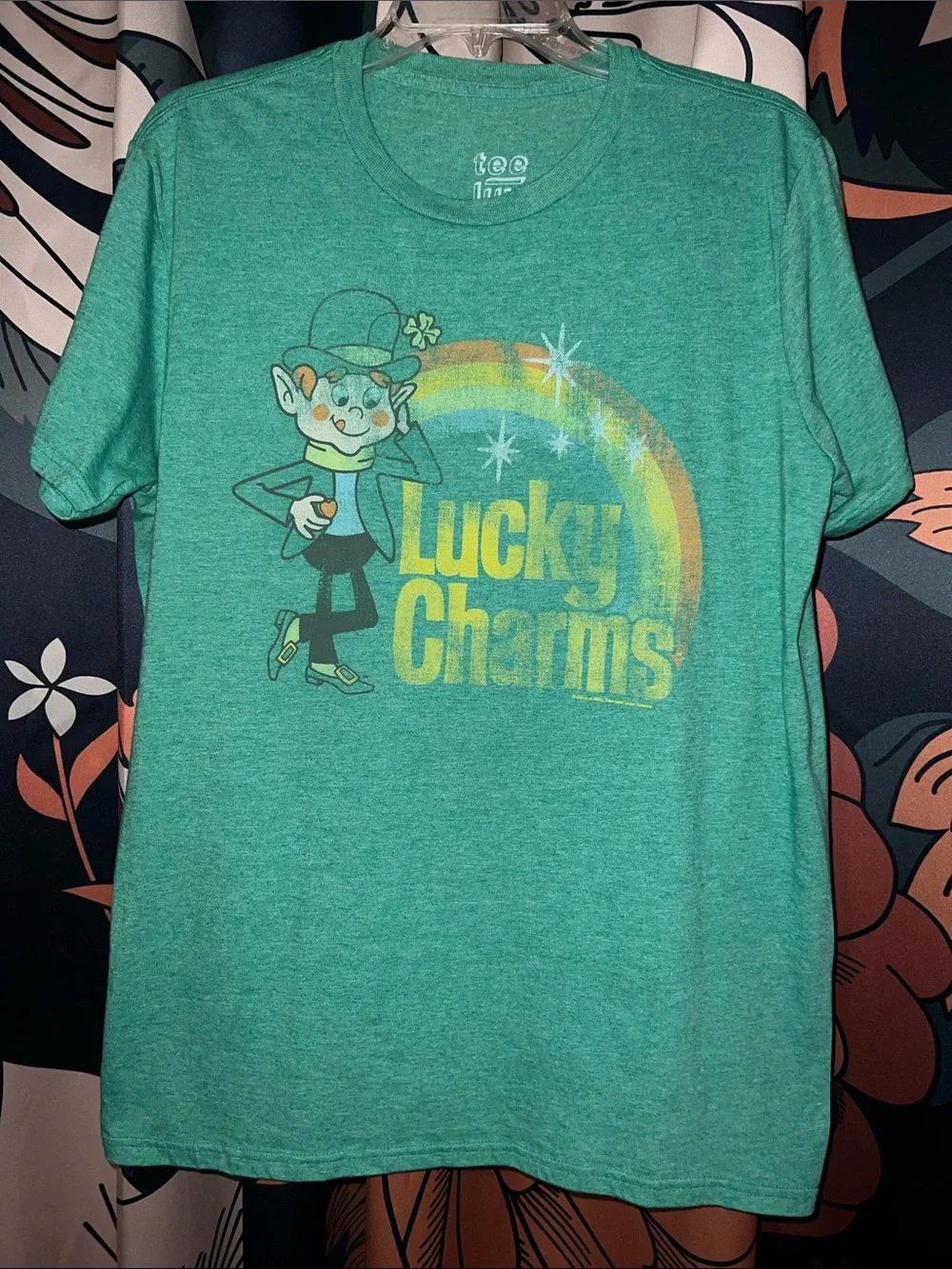 Lucky Charms Graphic Tee — Teal Green Short Sleeve